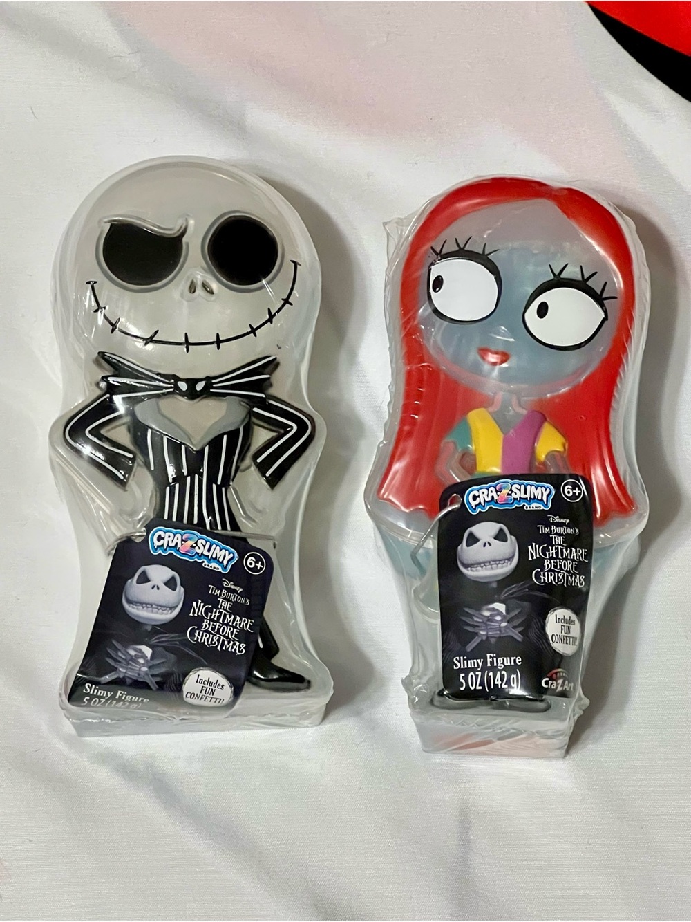 NEW Nightmare Before Christmas CRA-Z-SLIMY “Jack & Sally” Figures w/ Confetti
